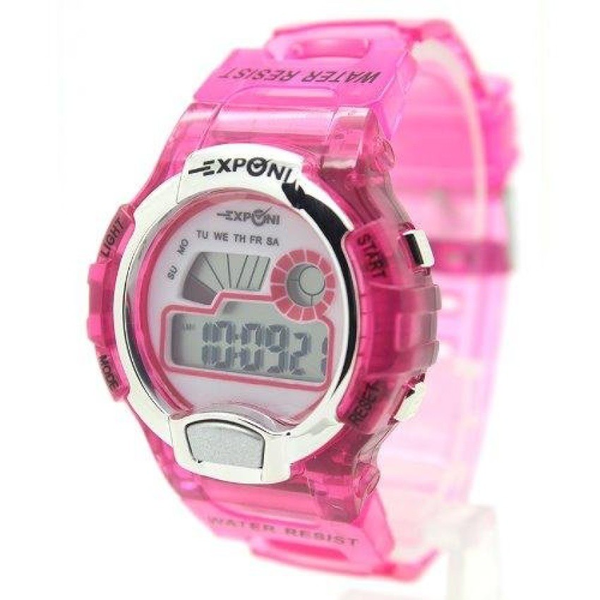 EXPONI Watch นาฬิกาผู้หญิงและเด็ก สายยาง ระบบ Digital EX-A6