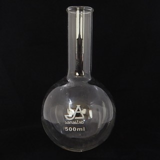 คนโทก้นกลม (ขวดก้นกลม) ทนไฟ 500 มิลลิลิตร Round Bottom Flask (Borosilicate Glass) 500 ml.