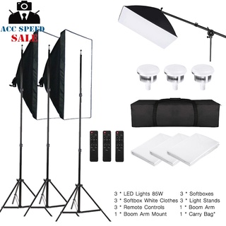 ชุดไฟ SOFTBOX LIGHTING85W SET 3 ปรับแสงได้ มีรีโมท รับประกัน 30 วัน