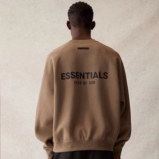 Fear OF GOD FOG ESSENTIALS Season 7 Main Line Tide เสื้อกันหนาวคอกลมแขนยาวทรงหลวม