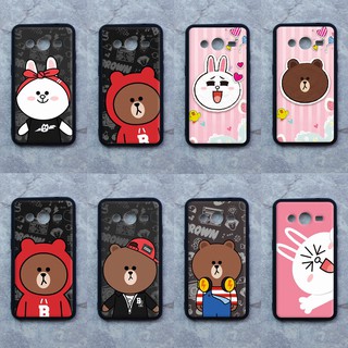 เคส Samsung  Core 2  ลายหมีบราวน์  ขอบนิ่มหลังแข็ง เคสมือถือ เคสโทรศัพท์ Case