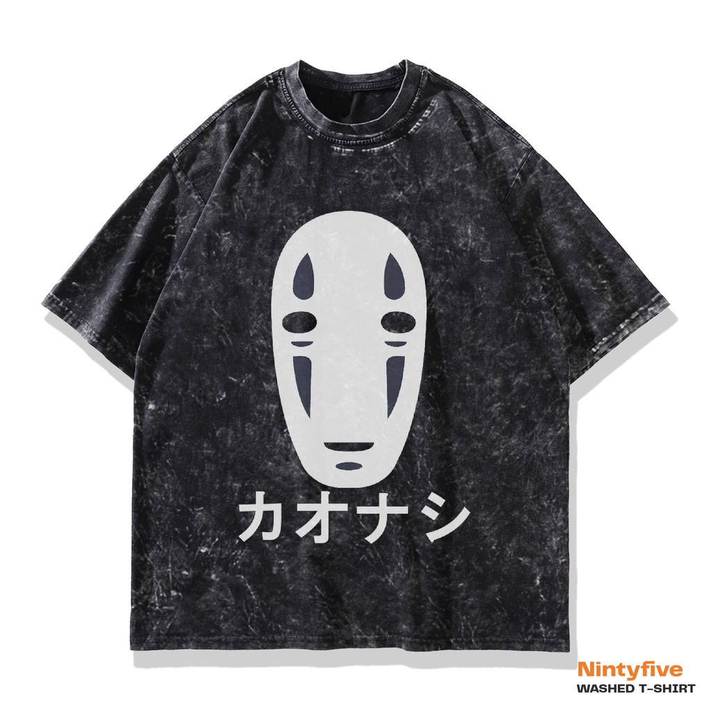 Spirited Away No Face Anime Studio Ghibli Oversize Washed Shirt