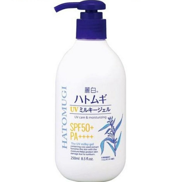 (ลด100ทักแชท) Hatomugi UV Milky Gel, (250 ml) เจลกันแดด หน้า ตัว spf50+ pa++++