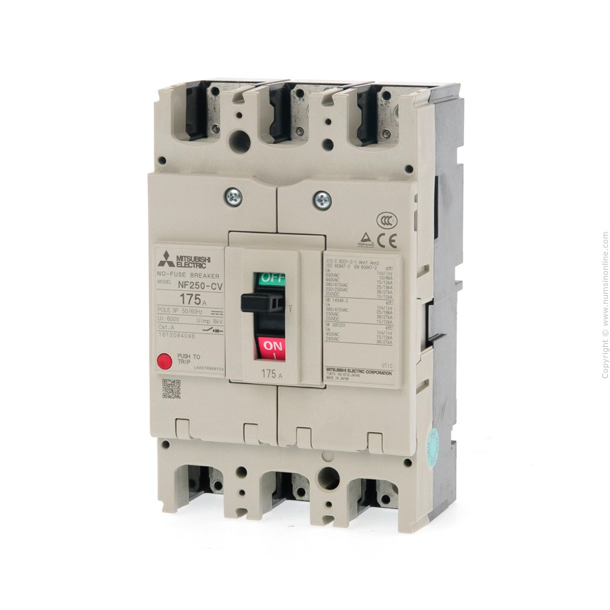 เบรกเกอร์ 175A 3P MITSUBISHI NF250-CV