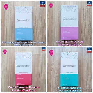 Summers Eve® Feminine Douche 2 Units or 4 Units 133 ml Each ซัมเมอร์อีฟ ทำความสะอาดจุดซ่อนเร้น สำหรับผู้หญิง