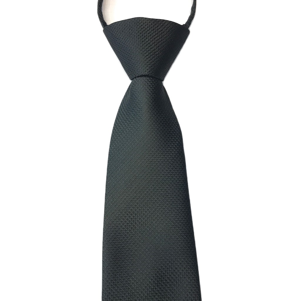 เนคไทสำเร็จรูปสีดำยี่ห้อ Quality เป็นผ้าคอตตอนอย่างดีขนาดกลาง 8 X 52 cm - รูปที่ 3