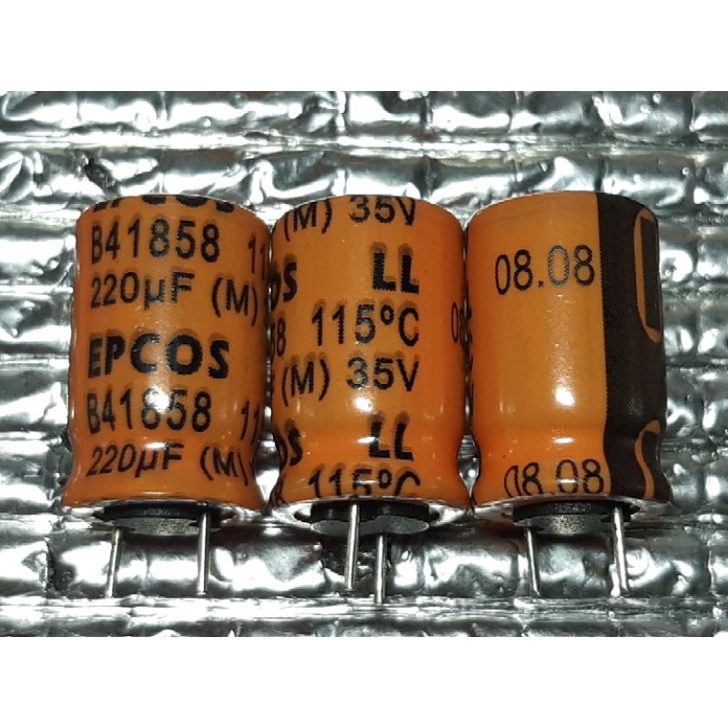 Epcos LL 115°C 220uf 35v (ตัดขา) capacitor ตัวเก็บประจุ คาปาซิเตอร์
