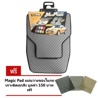 Matpro ชุดพรมปูพื้น Free Size Universal ลายกระดุม ทุกรุ่น 5ชิ้น (Grey) แถมฟรี แผ่นรอง Magic Pad