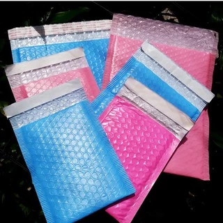 (มัด 20 ใบ)ถุงไปรษณีย์กันกระแทก ฝากาว สีฟ้า/ชมพู