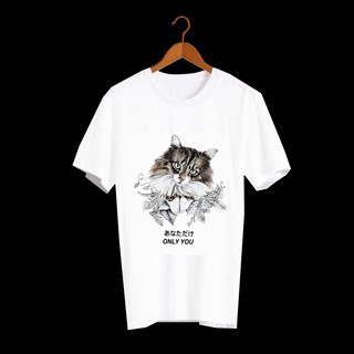 เสื้อลายแมว เสื้อยืด สไตล์ญี่ปุ่น CAT135