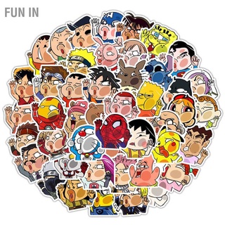 Fun IN 50 Pieces Car Decorative Stickers Waterproof Cute Cartoon Decals For Luggage Laptop Bike Style Unique Waterproof Delicate Durable