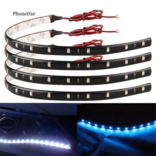 Poue_4 ชิ้น 30 ซม. 3528 SMD 15 LED ไฟกันน้ำสำหรับติดรถยนต์