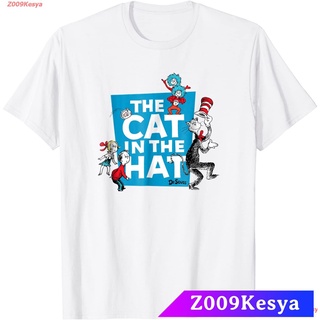 แขนสั้นโอเวอร์ไซส์Z009Kesya เสื้อยืดเด็กผู้หญิง Dr. Seuss The Cat In The Hat Characters T-shirt sale Dr. SeussS-3XL