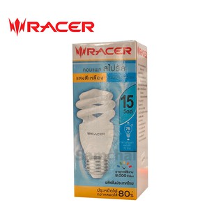 หลอดประหยัดไฟ Racer 15w, 20w, 25w, 30w สไปรัล ขั้ว E27 แสงเหลือง **สินค้า Clearance หมดแล้วหมดเลย**