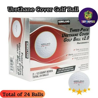 Kirkland Signature Three-Piece Urethane Cover golf balls v2.0 ลูกกอลฟ์ซ้อม ลูกกอลฟ์ยูรีเทน 1กล่อง 24 ลูก สีขาว