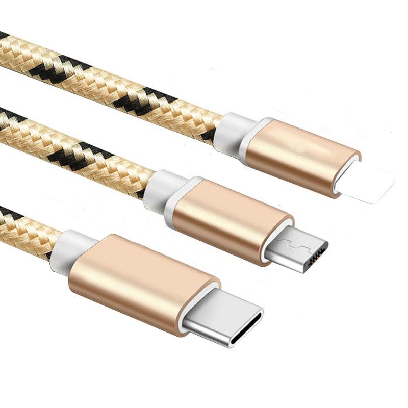 สายชาร์จ Micro USB Type C iOS 2 เมตร ชาร์จเร็ว