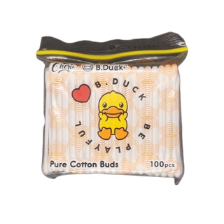 [NCAMRDJ ลด18% ขั้นต่ำ99.- สูงสุด30.-] คัตเติ้ลบัท น้องเป็ด Pure Cotton Buds 100 ชิ้น