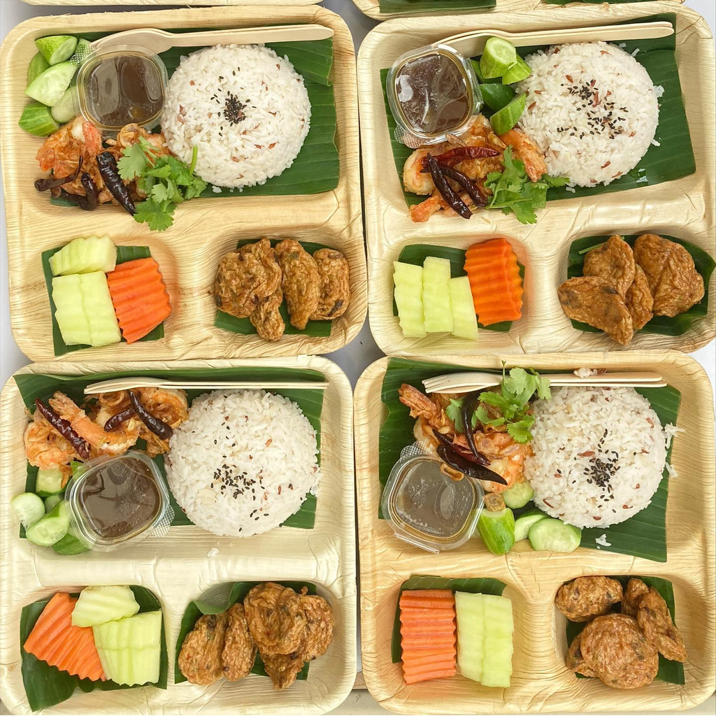 Hc 007 กล่องเบนโตะ กล่องใส่ข้าว กล่องข้าว กล่องใส่กับข้าว จานกาบหมาก  ผลิตภัณฑ์จากกาบหมาก ใส่ได้ทั้งของร้อนและเย็น | Shopee Thailand
