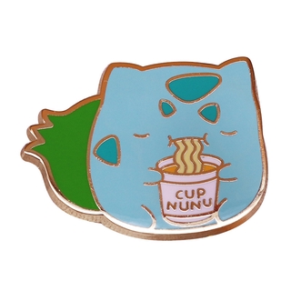 Bulbasaur Cup Nunu เข็มกลัด รูปถ้วยราเมนน่ารัก