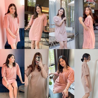 เดรสสั้น ฟรีไซต์ สีพาสเทล Casual Pastel Dress