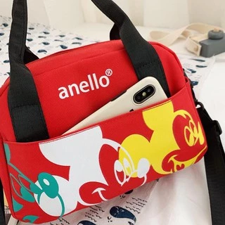 Fashion handbag ANELLO MICKEY Fashion handbag กระเป๋าสะพาย กระเป๋าถือผ้า ลายการ์ตูน มาใหม่ สวยมากๆT
