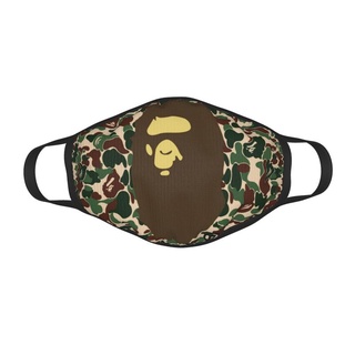 Supreme Bape A Bathing Ape หน้ากากปิดปาก กันลม ล้างทําความสะอาดได้ สีดํา สําหรับขี่จักรยาน ตั้งแคมป์ ท่องเที่ยว