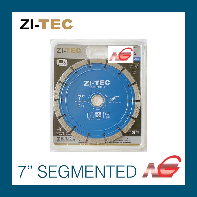 ใบตัดเพชร ZI-TEC 7" รุ่น SEGMENTED