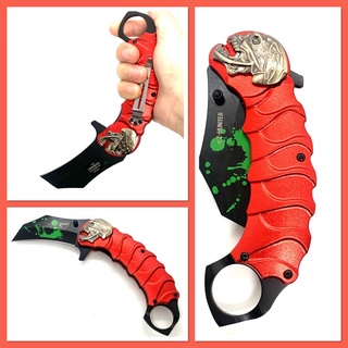 มีดคารัมบิต KARAMBIT Z-HUNTER ZB-058 ด้ามสีแดง