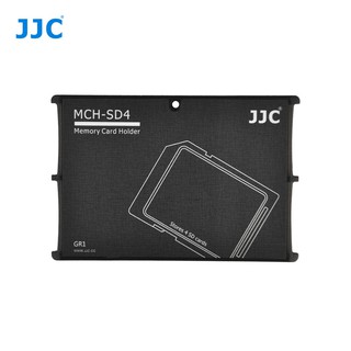 JJC MCH-SD4GR ที่เก็บ SD Card 4ช่อง ขนาดเท่านามบัตร ใส่กระเป๋าสตางค์(สีดำ)