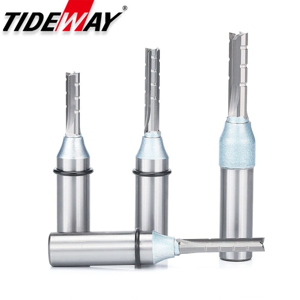 Tideway 1/2 Shank 3 Flutes ชุดอุปกรณ์เราน์เตอร์ Tct สําหรับใช้ในการตัดแต่งงานไม้