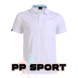 เสื้อโปโลผู้ชายคอปกแขนสั้นสีขาว grand sport ผ้า Poly Lite 012572 S-3XL(4L)