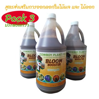 น้ำหมักปลาทะเล (ฺBloomBooster สูตรเร่งการออกดอก)  Pack3 ขนาด 1 ลิตร 3 แกลลอน สำหรับส่งเสริมการออกดอก ในไม้ผล ไม้ดอก