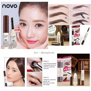 เจลเขียนคิ้วกันน้ำ  NOVO NO.5068  EYEBROW GEL 3g เจลคิ้ว กันน้ำ