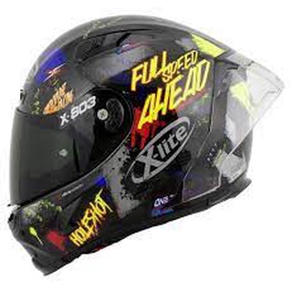 หมวกกันน๊อค X-lite X-803 Rs Ultra Carbon Holeshot Black Yellow