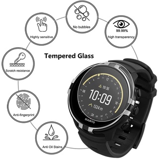 ฟิล์มกระจกนิรภัยกันรอยหน้าจอ 9H LTE 2.5D กันรอยขีดข่วน สําหรับ Suunto 9 Suunto 7 Smartwatch 2 ชิ้น