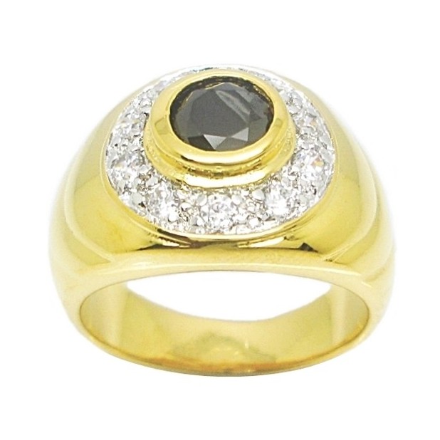 แหวนผู้ชาย แหวนสีดำสำหรับผู้ชาย พลอยนิล เพชร cz ชุบทอง ชุบทองแท้ ชุบทอง 24k