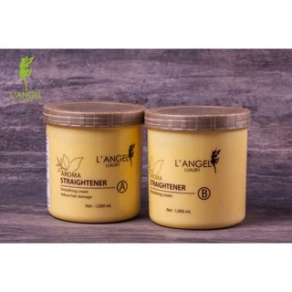 L'ANGEL ชุดครีมยืดผม สูตรอโรม่า 1000x3 ml ANG-103