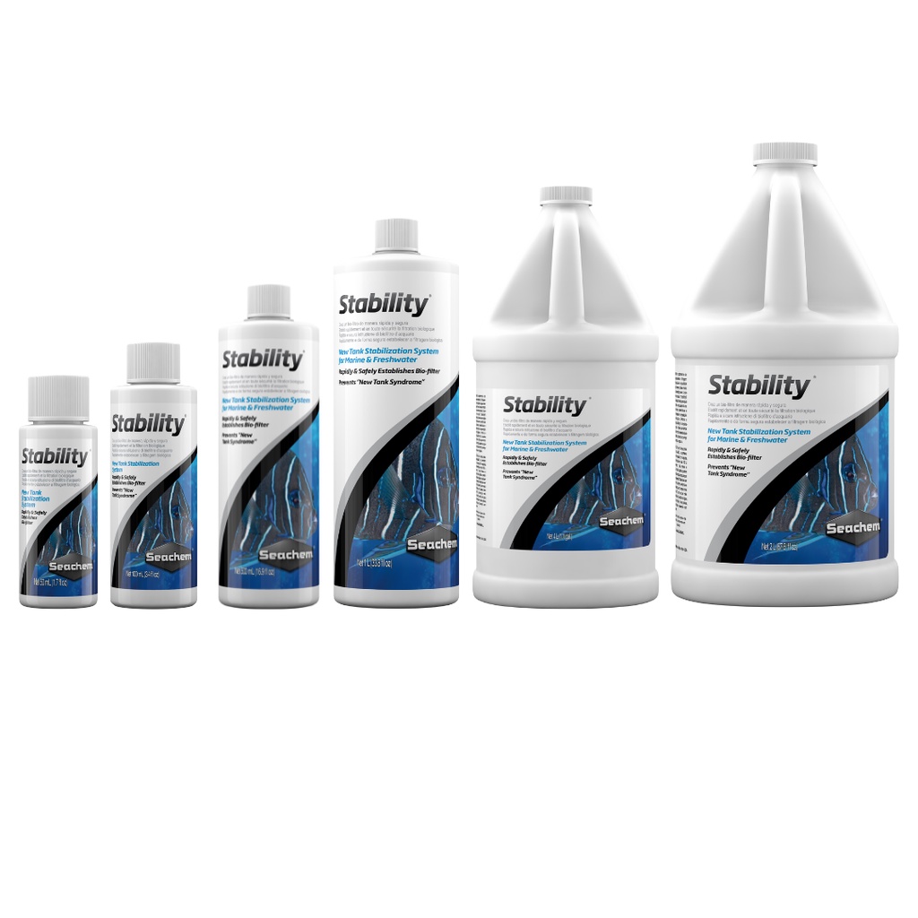 Seachem Stability แบคทีเรียชนิดน้ำ สำหรับเซ็ตระบบ ใช้ได้ทั้งตู้น้ำจืดและทะเล