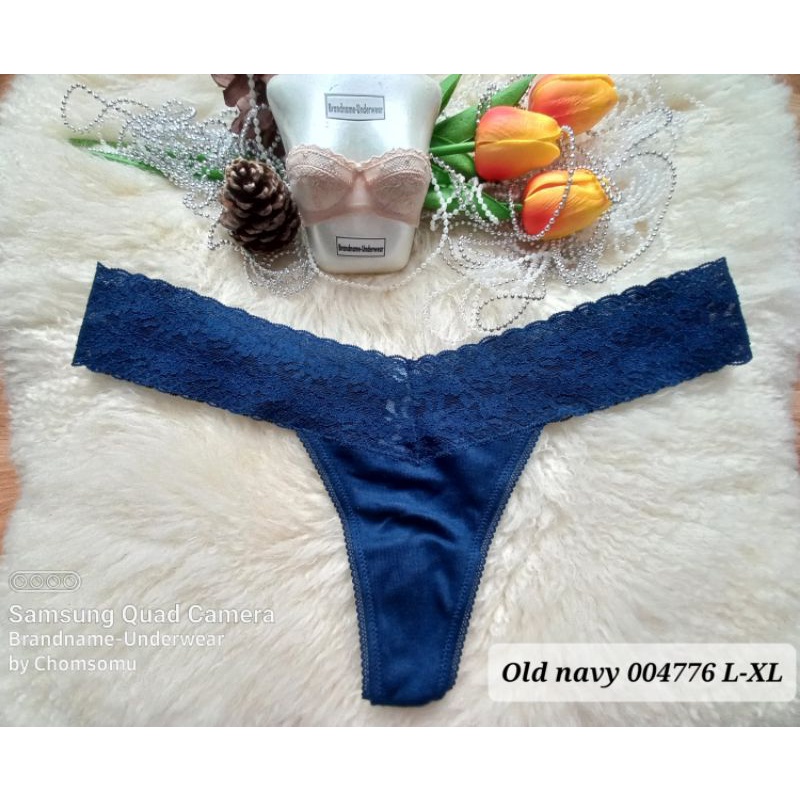 ld navy Size L-XL ป้ายM ชุดชั้นใน/กางเกงใน ทรงจีสตริง G-string 004776