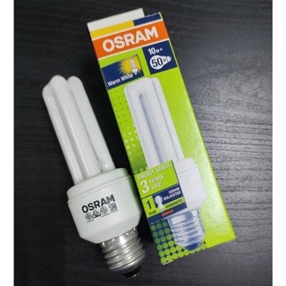 หลอดไฟ OSRAM Duluxstar 🚨 แพ็ค 2 ชิ้น 🚨 : 10W ขั้ว E27 แสง WarmWhite 827 หลอดประหยัดไฟ