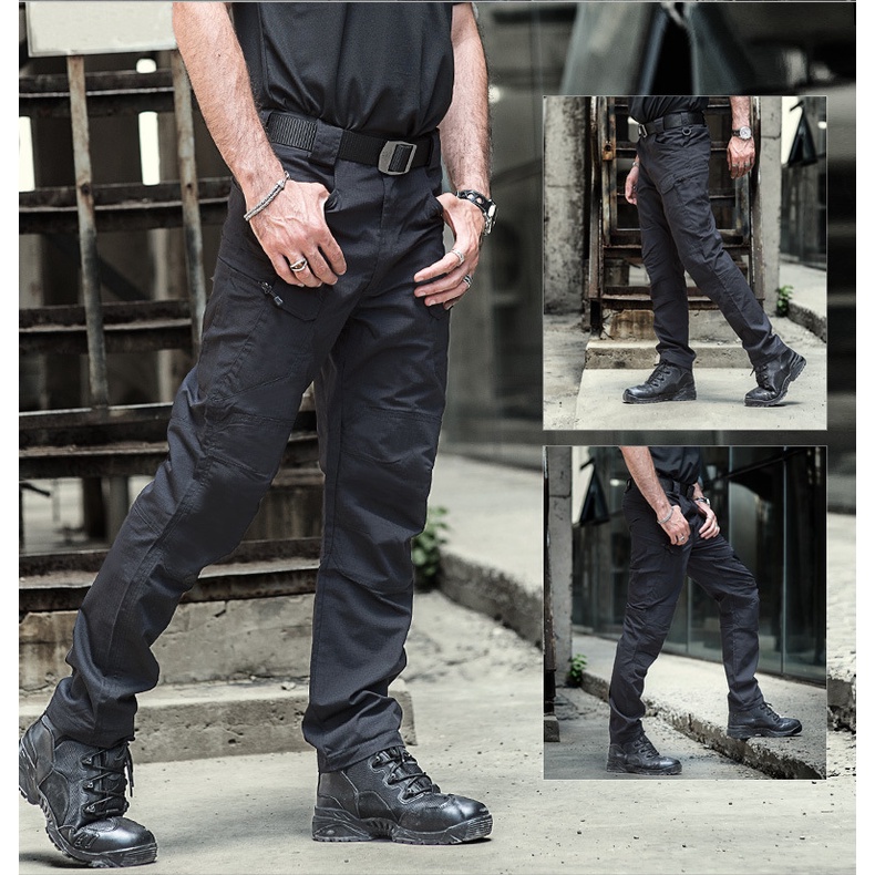 ZITYกางเกงคาโก้ กางเกงยุทธวิธีผู้ชาย แห้งไว กันน้ำ Ripstop ปีนเขากลางแจ้ง - รูปที่ 4