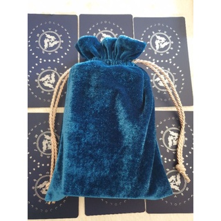 ถุงผ้า ใส่ไพ่ tarot ผ้ากำมะหยี่เนื้อนิ่มและผ้านาโน 14×17 cm