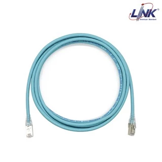 LINK สายแลน CAT6A Shield RJ45-RJ45 PATCH CORD XG LSZH US-52XXSLZ-9 สี Aqua Blue รองรับความเร็ว 10 Gbps