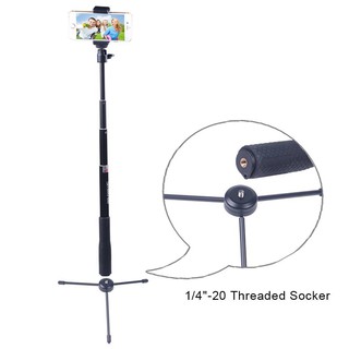 Smatree 1/4 Smatree Tripod Stand for Selfie Stick ขาตั้งกล้อง ขาตั้งไม้เซลฟี่ Tripod ขนาดหัวมาตรฐาน