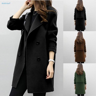 【HODRD】Winter Long Warm Jacket Outwear WomenS Overcoat-Woolen Trench Coat Ladies【Fashion Woman Men】