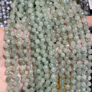 กรีนอเวจรีน Aventurine ทรงหยดน้ำ 6 มิล หินธรรมชาติ *เส้นยาว*