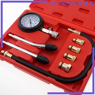 8pcs Auto Pro Petrol Gas Engine Cylinder Compression Tester Gauge Kit