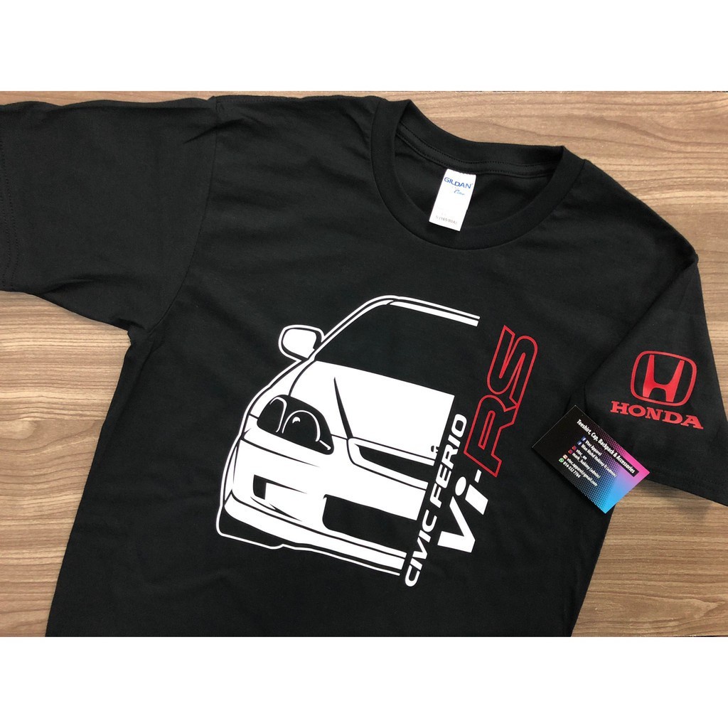 Honda Civic Ferio VIRS EK4 EK4D *FRONT (เสื้อยืดสีดํา) ใหม่