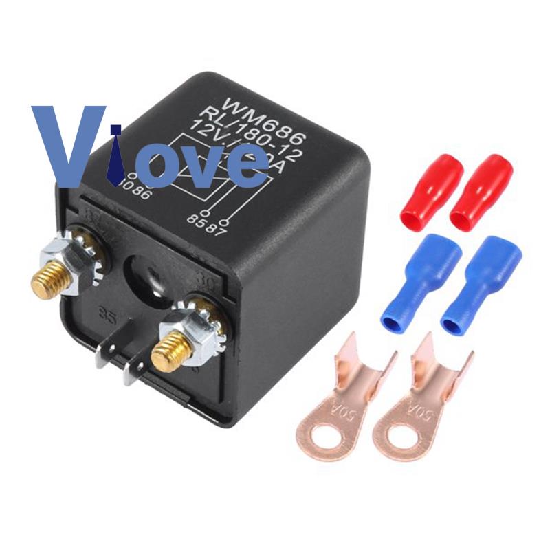 WM686 DC 12V รีเลย์แบตเตอรี่แยกรีเลย์ 12V / 120A Peak โหลดสําหรับรถยนต์รถบรรทุกรถพร้อมขั้วสายไฟ