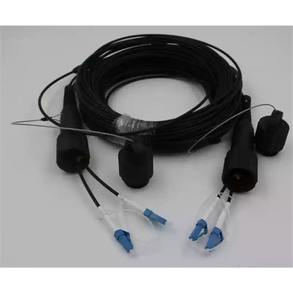 70mtr 2 cores Outdoor tpu LC-LC Fiber optic Patch cord SM OM1 OM2 OM3 waterproof Armored CPRI TPU ca